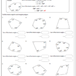 Sum Of Interior Angles Worksheet Pdf