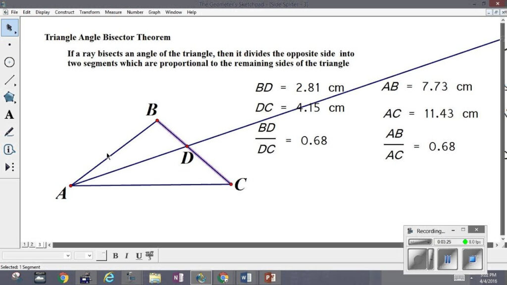 Triangle Angle Bisector Proportionality Theorem Worksheet 