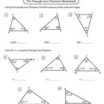 Triangle Sum Theorem Worksheets Math Monks
