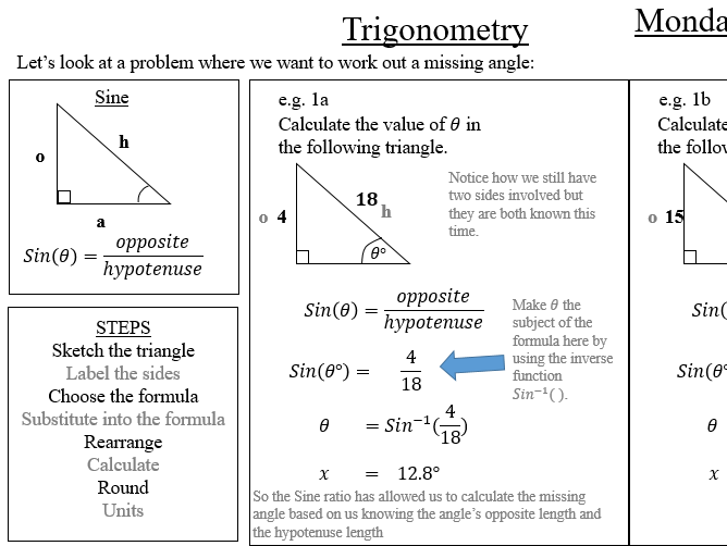 Trigonometry Lesson 2 Finding Missing Angles Teaching Resources