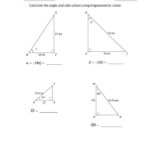 Trigonometry Worksheet T4 Calculating Angles Answers