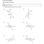 Vertical Angles Worksheet Answer Key
